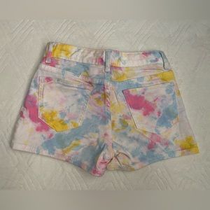 Tie dye shortie shorts